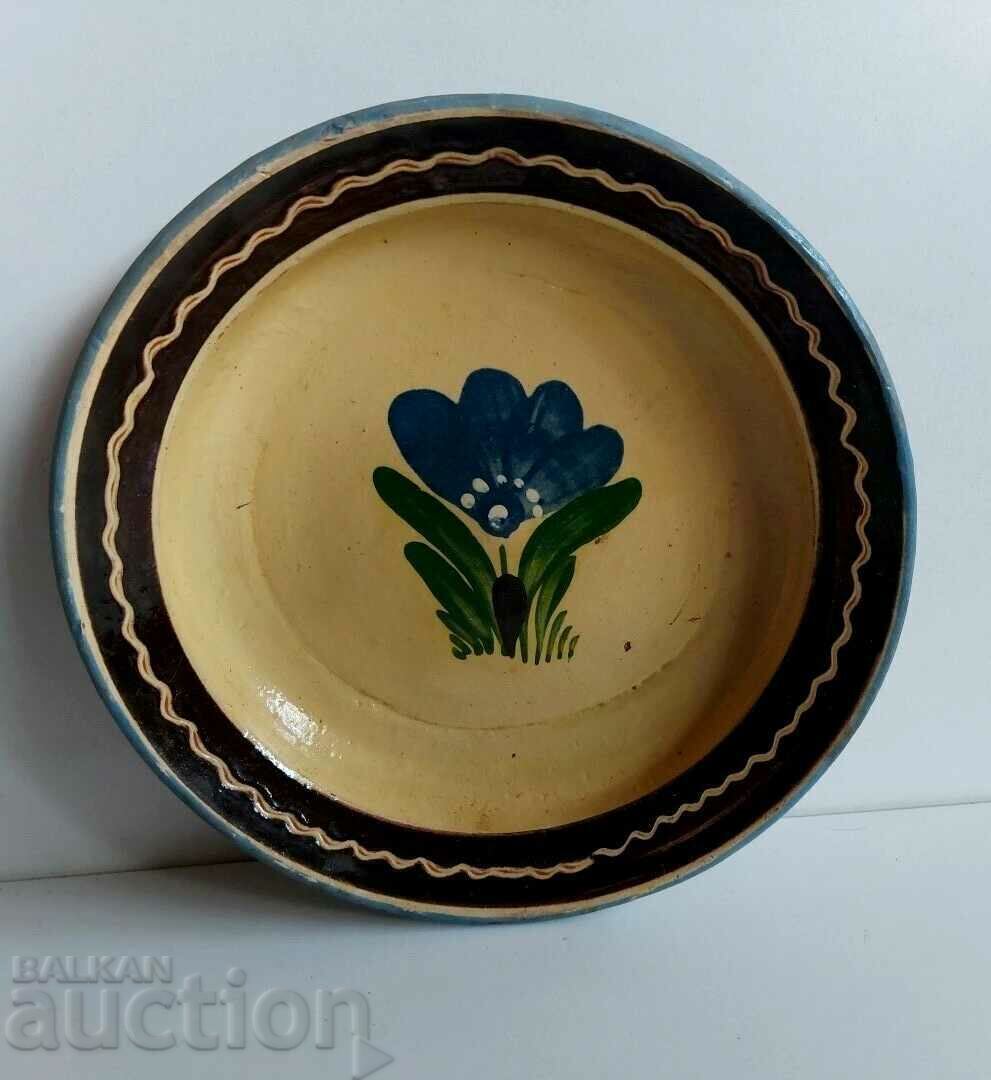 100-YEAR-OLD TROJAN WRITTEN POTTERY CERAMIC PLATE HEALTHY