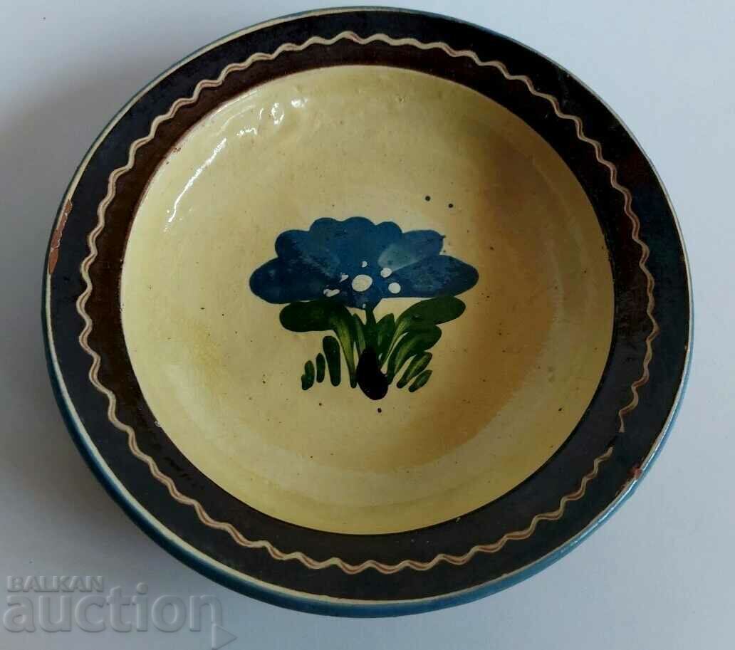 100-YEAR-OLD TROJAN WRITTEN POTTERY CERAMIC PLATE HEALTHY with price 35.00 BGN | € 17.90