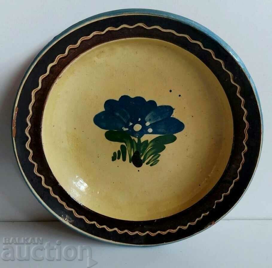 100-YEAR-OLD TROJAN WRITTEN POTTERY CERAMIC PLATE HEALTHY