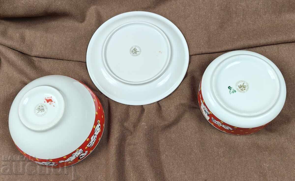 Σπάνιο πορσελάνινο πιάτο ΑΓΟΡΑ παιδικό μοτίβο Δαλματίας Ράζγκραντ με τιμή 39.00 BGN | € 19.94