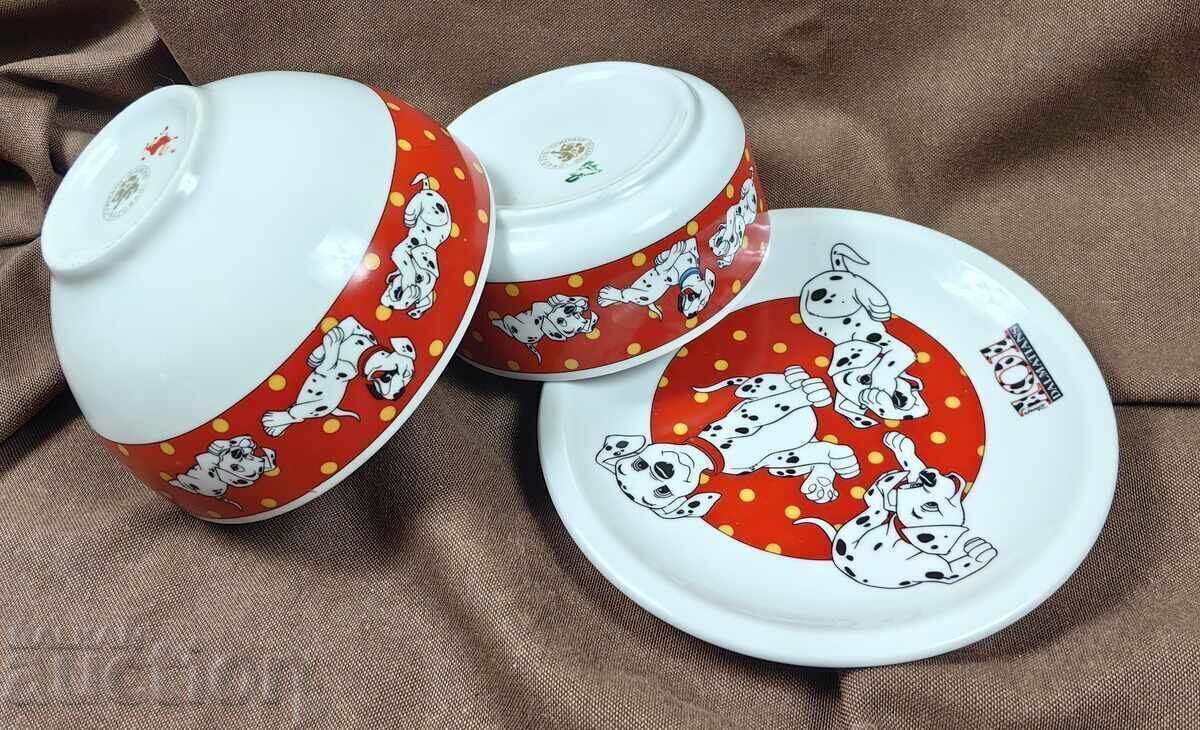 Παράδοση Σπάνιο πορσελάνινο πιάτο ΑΓΟΡΑ παιδικό μοτίβο Δαλματίας Ράζγκραντ