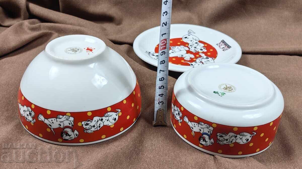 Σπάνιο πορσελάνινο πιάτο ΑΓΟΡΑ παιδικό μοτίβο Δαλματίας Ράζγκραντ - 5