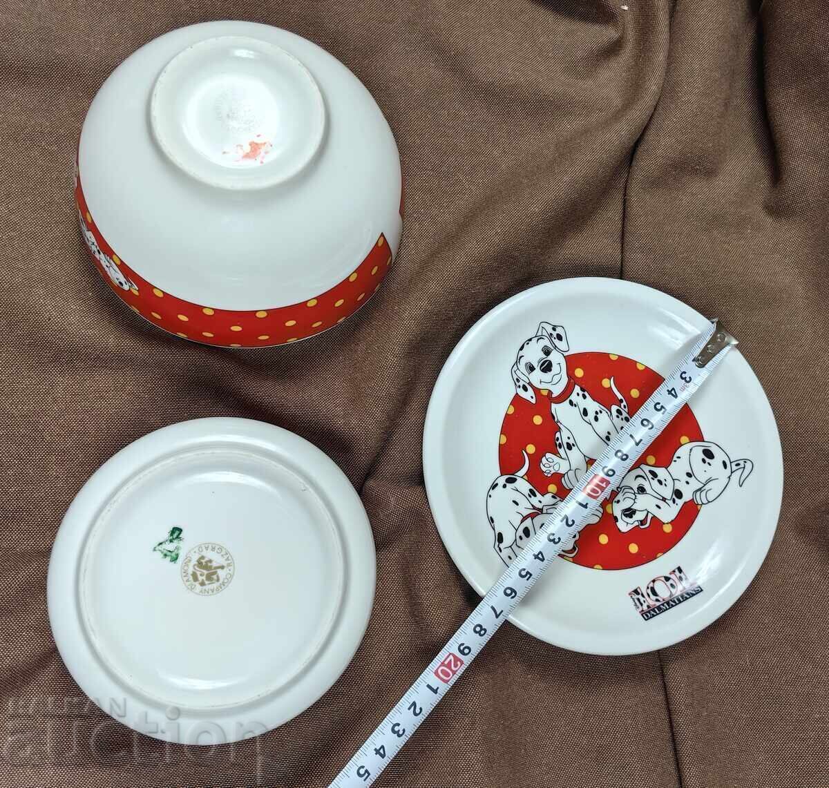 Σπάνιο πορσελάνινο πιάτο ΑΓΟΡΑ παιδικό μοτίβο Δαλματίας Ράζγκραντ - 6