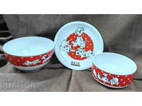 FARFURIE DE PORȚELAN RARĂ CUMPĂRĂ MOTIV PENTRU COPII DALMAȚIENI RAZGRAD