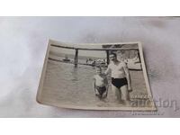 Photograph Stalin Man and boys on the seashore 1956