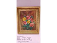 Αυθεντικός ελαιογραφία. Σε καμβά