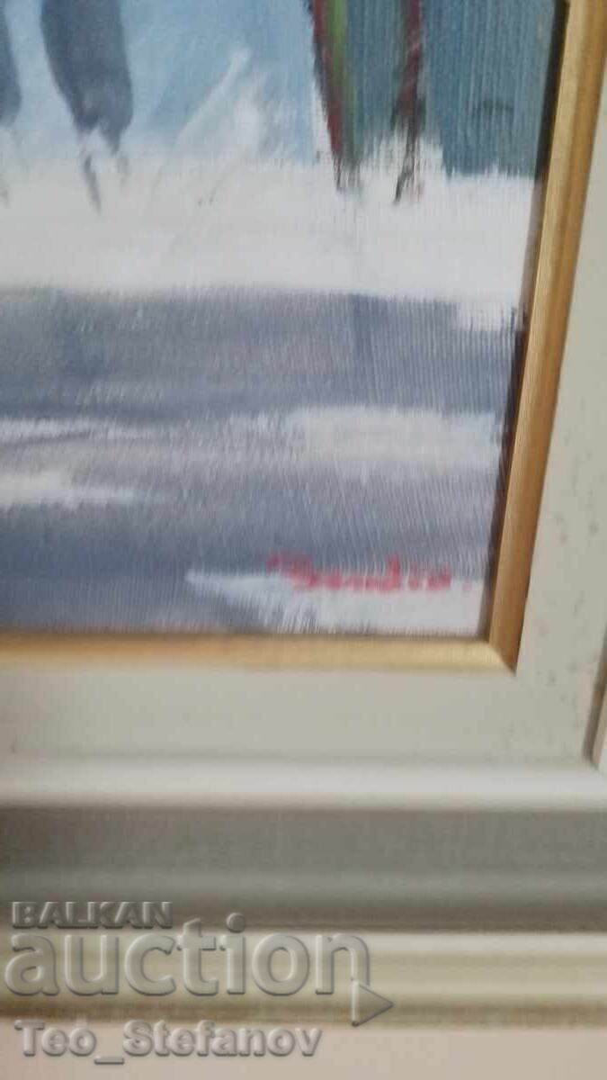 Auction  Beautiful original painting. Denmark. Oil with signature