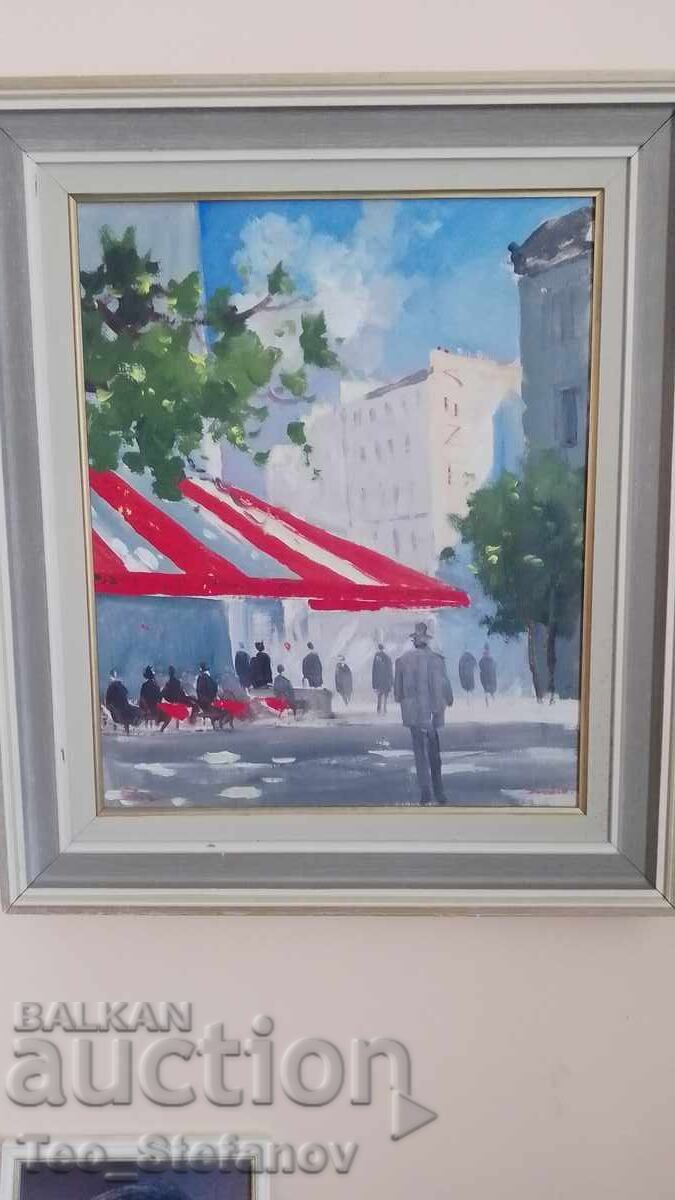 Όμορφη αυθεντική ζωγραφική. Δανία. Λάδι με υπογραφή