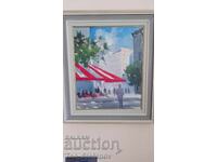 Pictură originală frumoasă. Danemarca. Ulei pe pânză cu semnătură