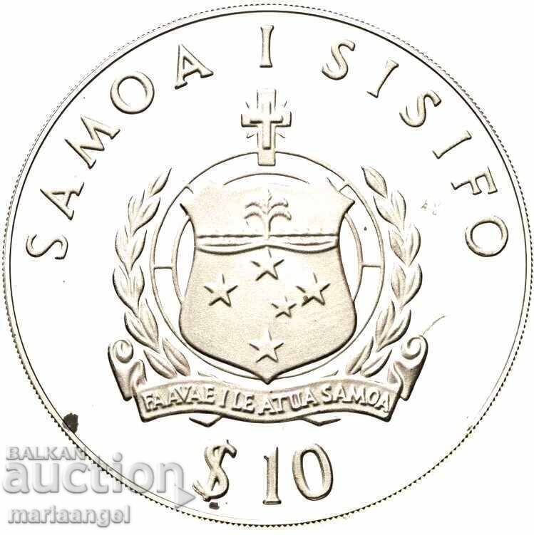 Livrarea 10 dolari 1980 Samoa de Vest guvernator Wilhelm Solf 32.15g