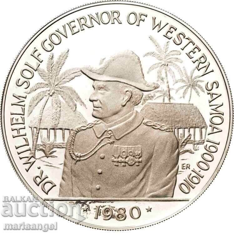10 dolari 1980 Samoa de Vest guvernator Wilhelm Solf 32.15g - 7