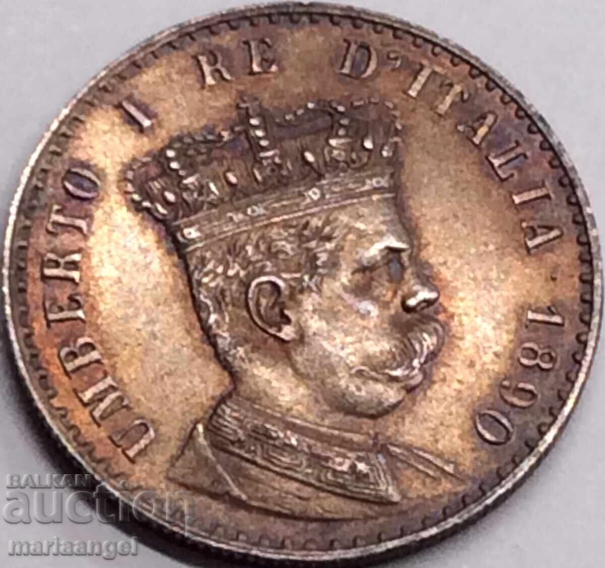 50 Centesimi 1896 Eritrea King Umberto I Italian Colony - 6