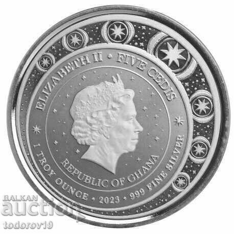 Silver 1 oz Unicorn - 2023 - Republic of Ghana with price 141.99 BGN | € 72.60