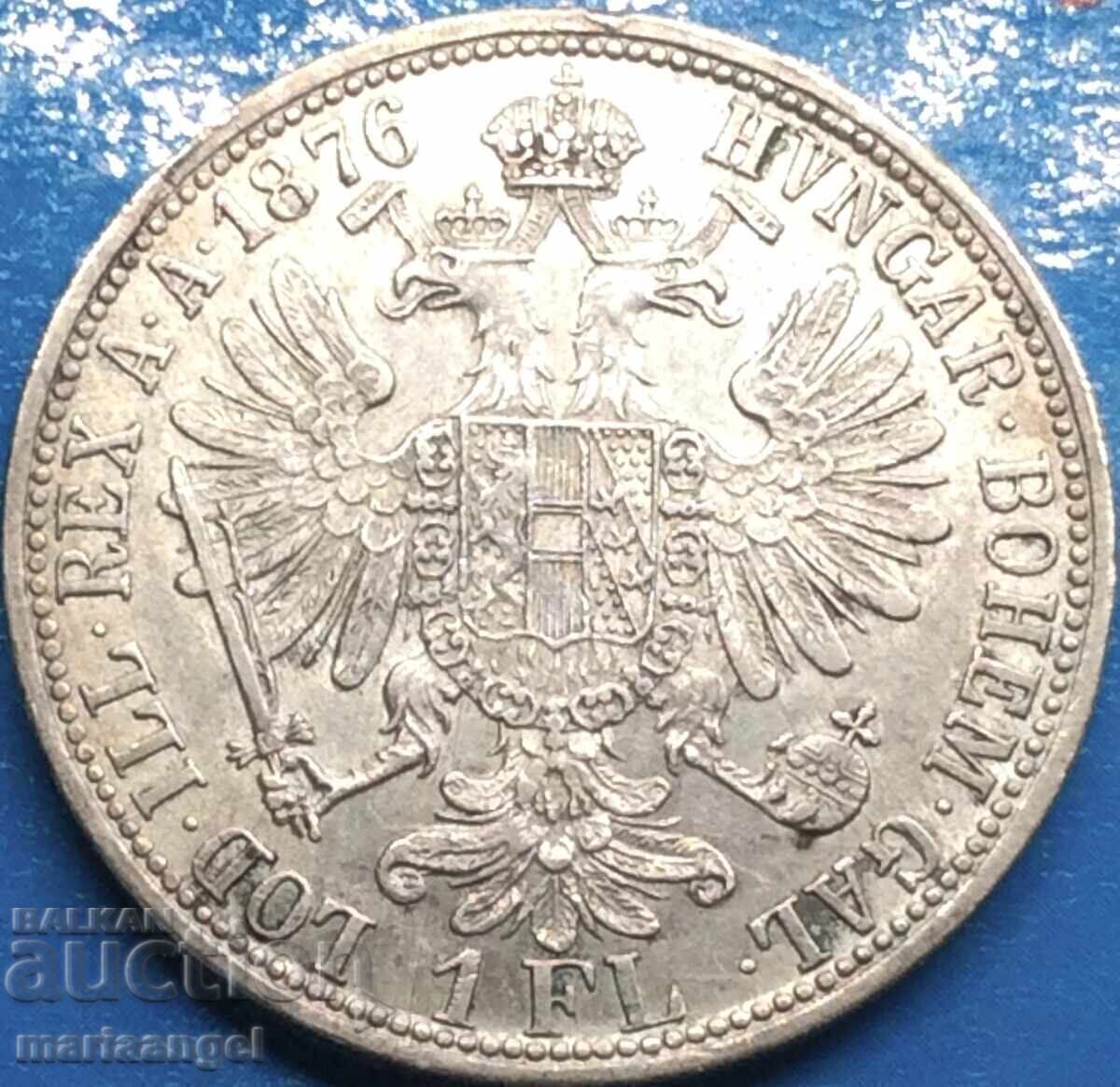 Доставка на Австрия 1 Флорин 1876 Франц Йозеф I сребро Доставка на Австрия 1 Флорин 1876 Франц Йозеф I сребро