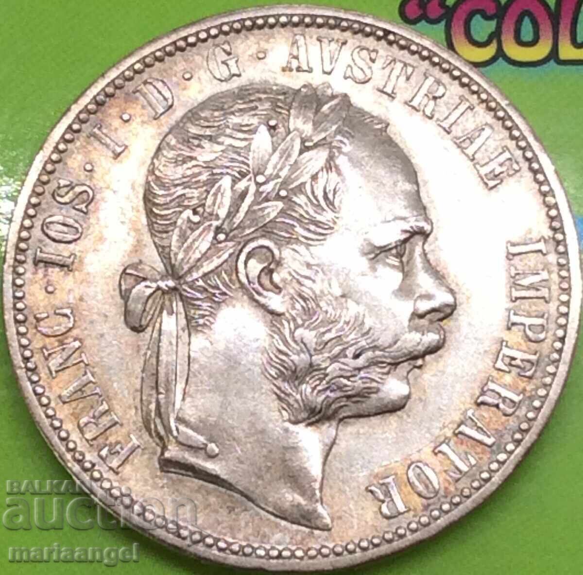 Австрия 1 Флорин 1876 Франц Йозеф I сребро Австрия 1 Флорин 1876 Франц Йозеф I сребро