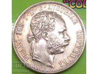 Αυστρία 1 Φλορίνι 1876 Φραγκίσκος Ιωσήφ I ασήμι