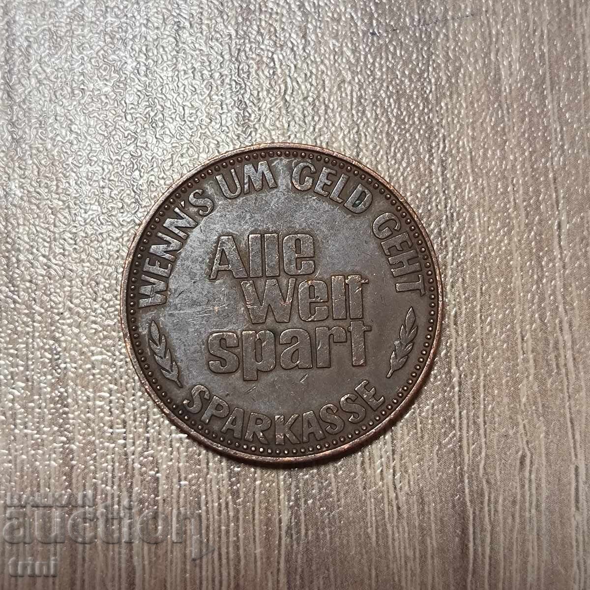 GERMANY 40 YEARS WORLD SAVINGS DAY 1964 with price 15.00 BGN | € 7.67 GERMANY 40 YEARS WORLD SAVINGS DAY 1964 with price 15.00 BGN | € 7.67