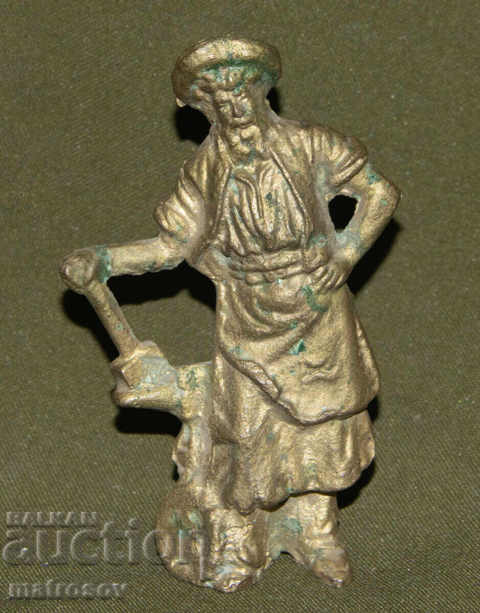 Μικρό χάλκινο γλυπτό, φιγούρα σιδηρουργού