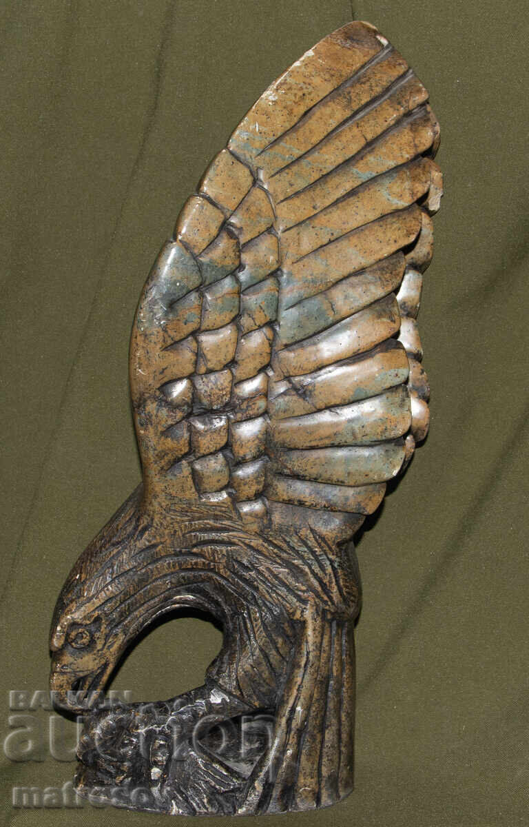 Χειροποίητο γλυπτό από πέτρα, αετός - 5