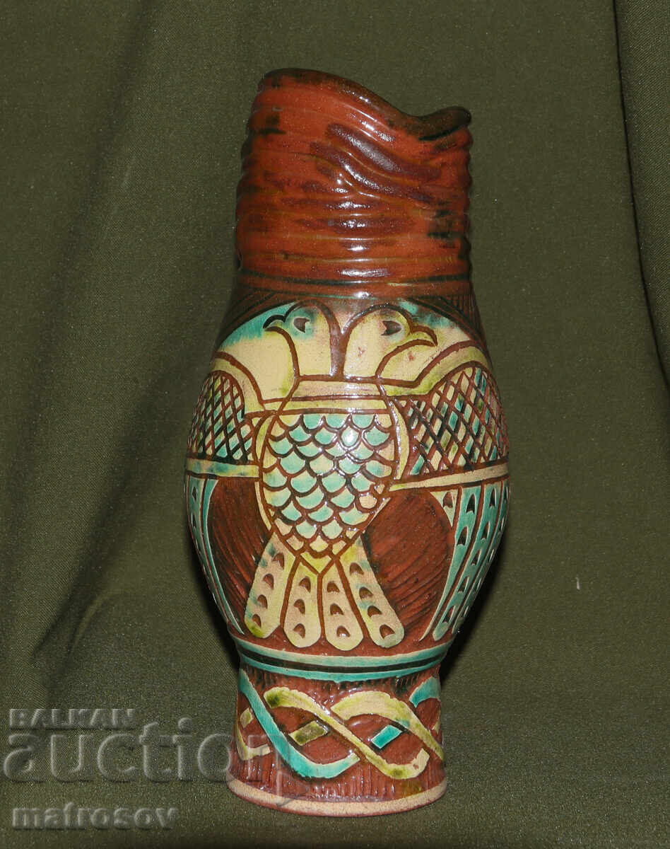 Hand-painted ceramic vase for home with price 120.00 BGN | € 61.36