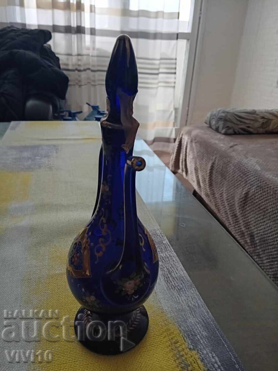 Старинна кана, Бохемия, кобалт с цена € 45.00 | 88.01 лв.