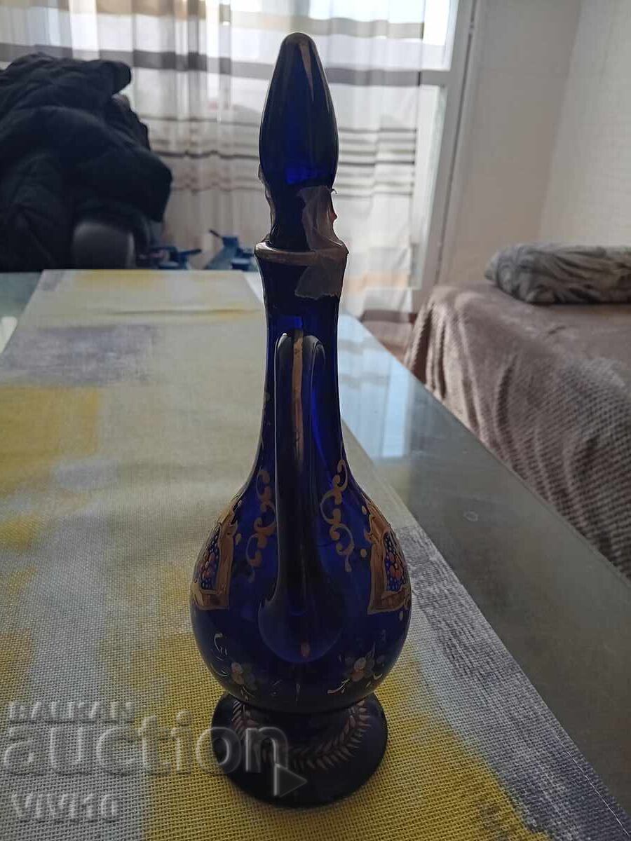 Licitație Cană veche, Boemia, cobalt Licitație Cană veche, Boemia, cobalt