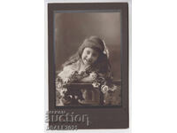 Fată cu flori 1912 D. KARASTOYANOV - SOFIA fotografie carton