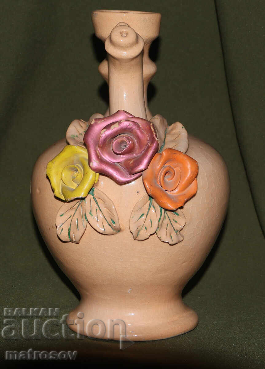 Ceramic jug with floral motifs with price 100.00 BGN | € 51.13