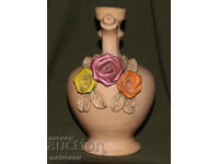 Κεραμική στάμνα με φλοράλ μοτίβα