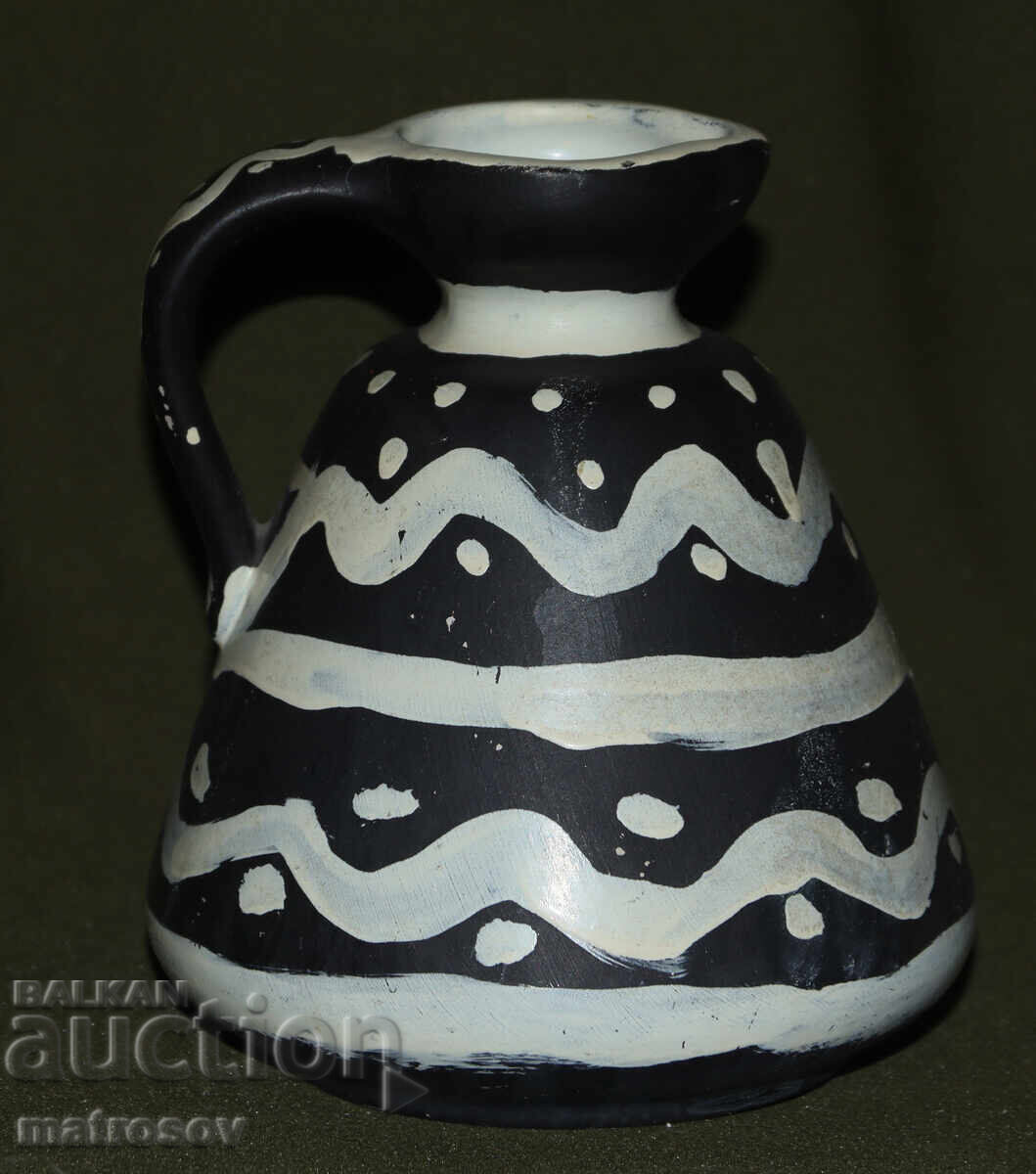 Hand-painted ceramic pitcher (Author's/Original)