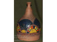 Vază ceramică pictată manual