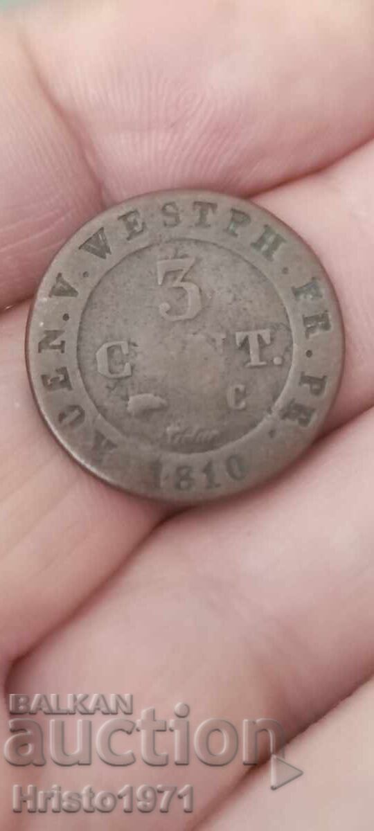 3 Centimes 1810 Westphalia