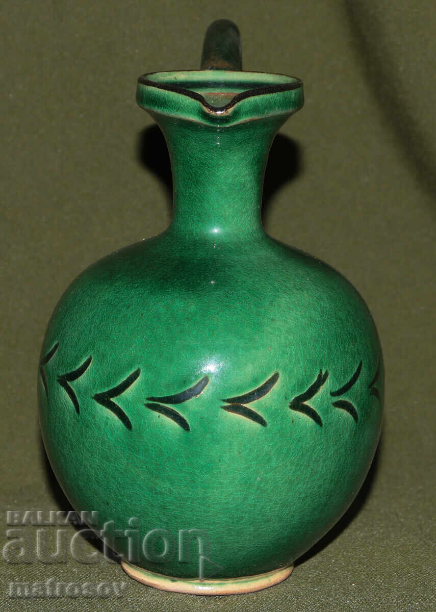 Auction  Ceramic jug, hand-painted