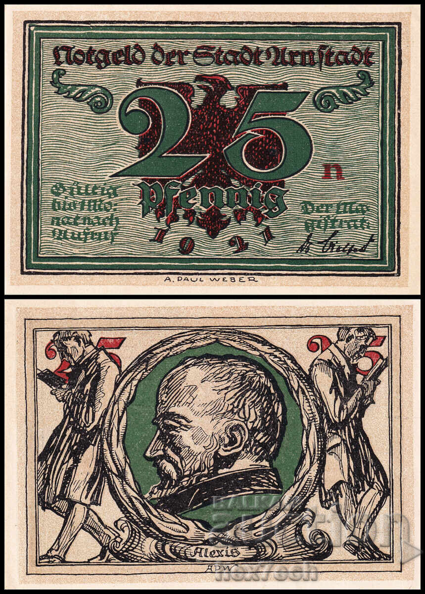 ❤️ ⭐ Γερμανία Arnstadt 1921 25 πφένιγκ UNC νέα ⭐ ❤️ ❤️ ⭐ Γερμανία Arnstadt 1921 25 πφένιγκ UNC νέα ⭐ ❤️