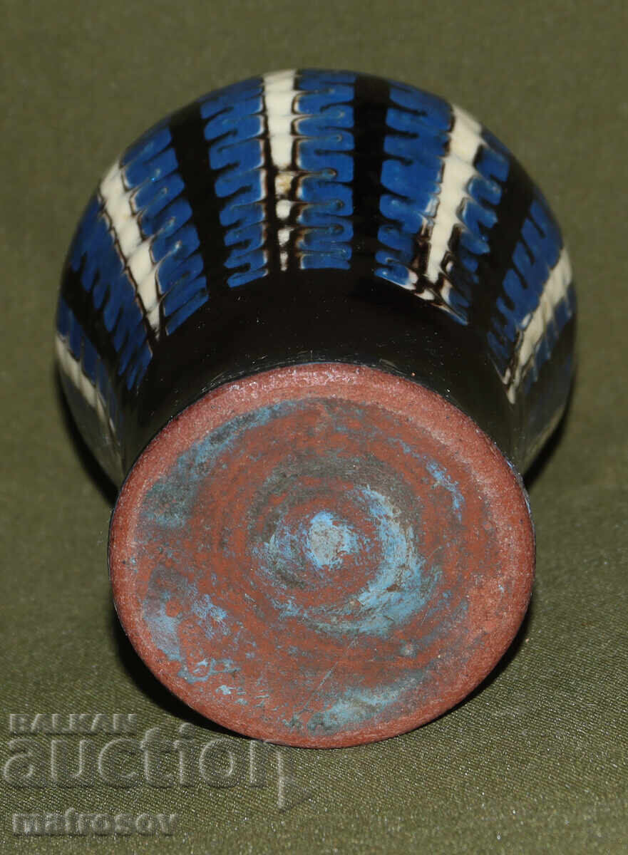 Hand-painted ceramic vase by the author - 6