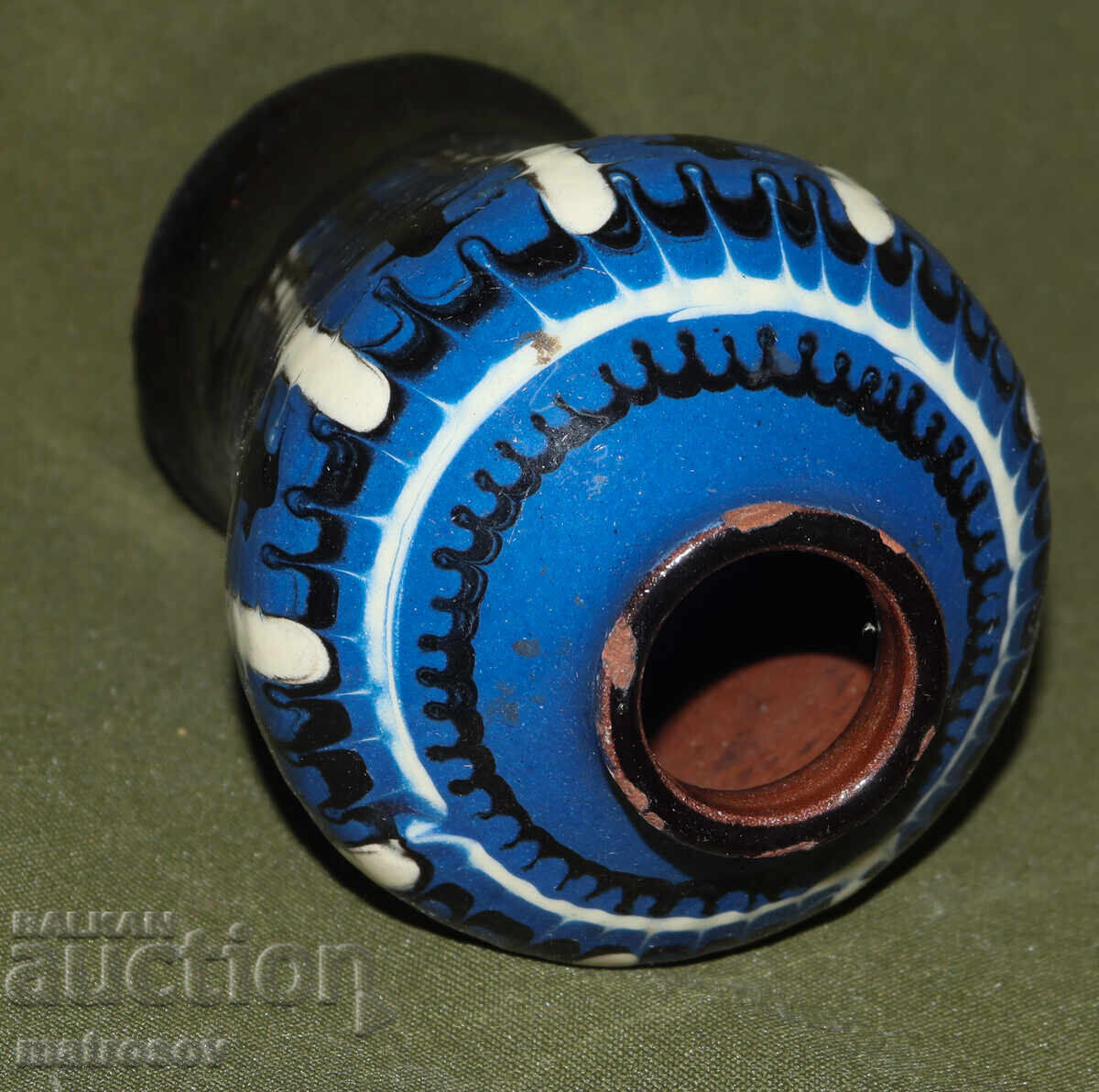 Hand-painted ceramic vase by the author - 7