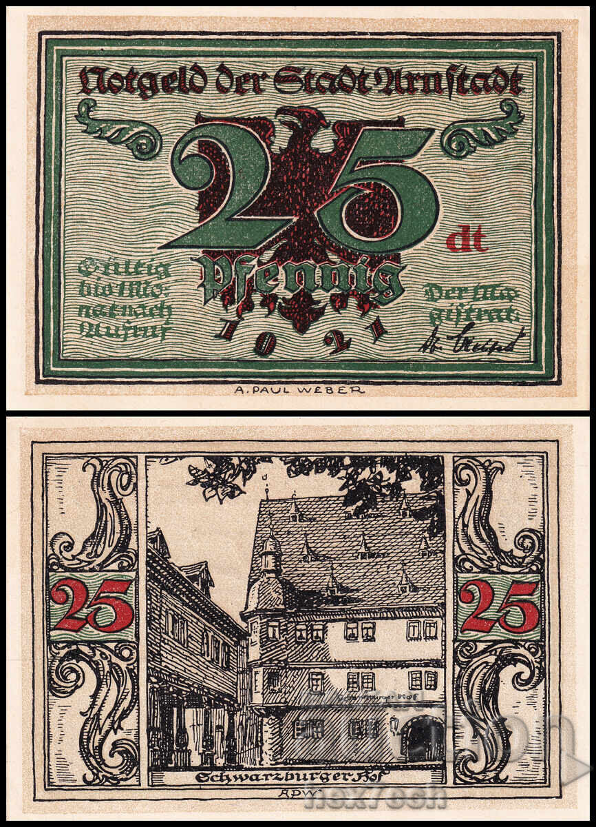 ❤️ ⭐ Γερμανία Arnstadt 1921 25 πφένιγκ UNC νέα ⭐ ❤️ ❤️ ⭐ Γερμανία Arnstadt 1921 25 πφένιγκ UNC νέα ⭐ ❤️