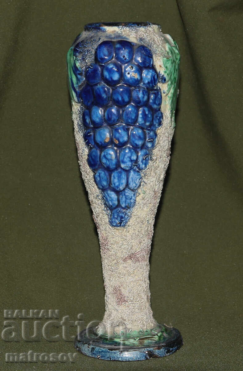 Hand-painted ceramic vase by the author