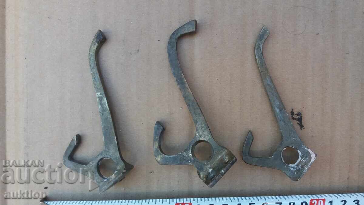 Auction  LOT OF 3 BRONZE HANGERS - SOLID SOCIALIST