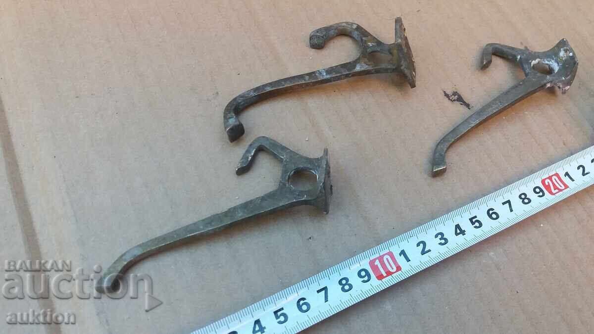 LOT OF 3 BRONZE HANGERS - SOLID SOCIALIST - 5
