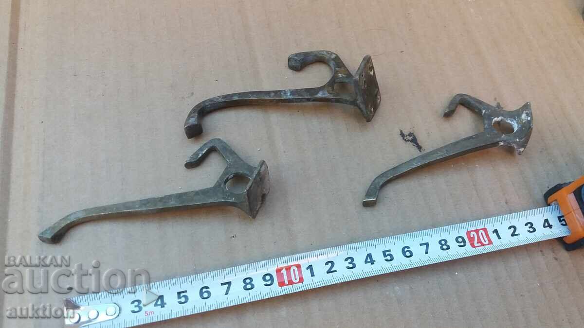 LOT OF 3 BRONZE HANGERS - SOLID SOCIALIST - 6