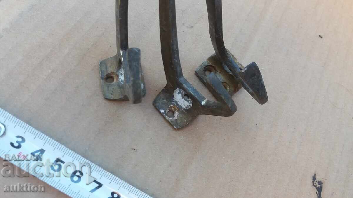 LOT OF 3 BRONZE HANGERS - SOLID SOCIALIST - 7