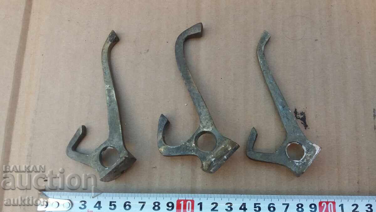LOT OF 3 BRONZE HANGERS - SOLID SOCIALIST
