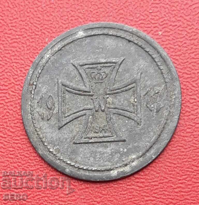 Γερμανία-Βάδη-Βυρτεμβέργη-Κύντσελσαου-10 πφένιγκ 1917 με τιμή 5.00 BGN | € 2.56