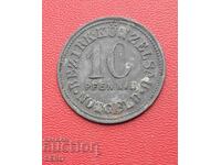 Γερμανία-Βάδη-Βυρτεμβέργη-Κύντσελσαου-10 πφένιγκ 1917