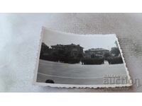 Снимка Строени офицери и войници на площада