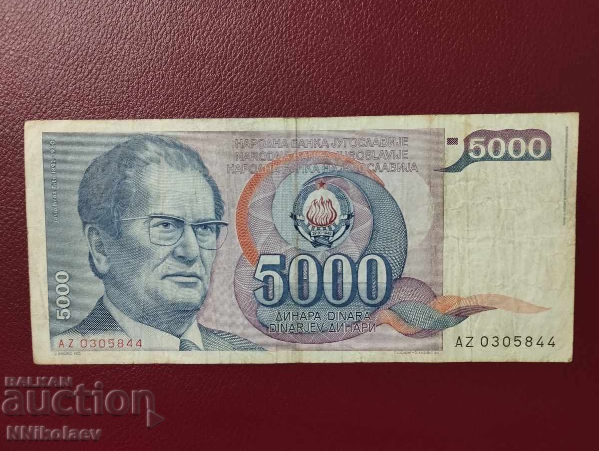5000 dinara 1985 g. Yugoslaviya Tito