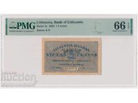 Lithuania 1922 1 centas UNCIRCULATED PMG 66 EPQ TOP POP