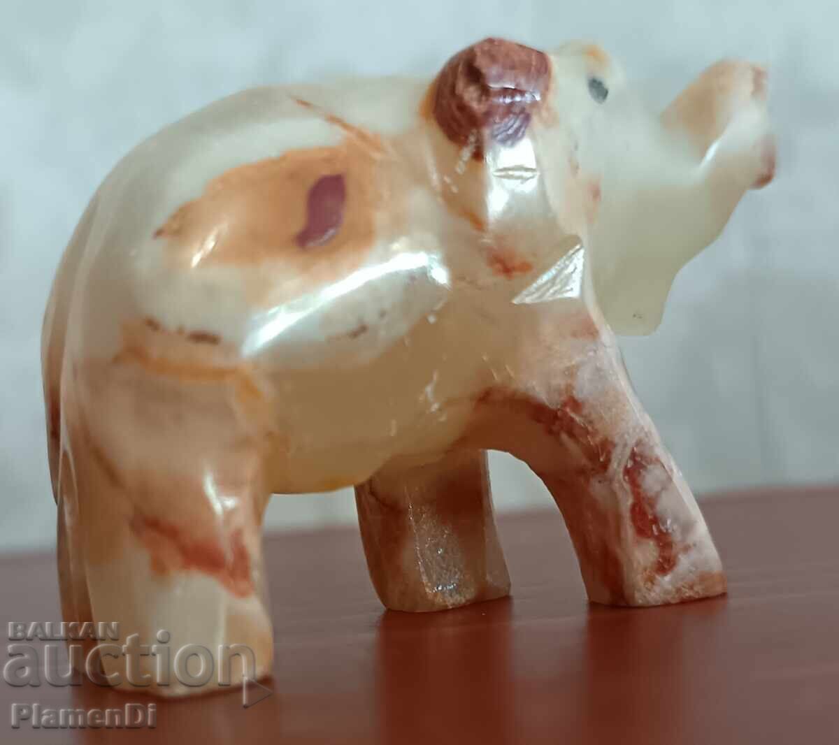 Marble onyx elephant figurine - 6
