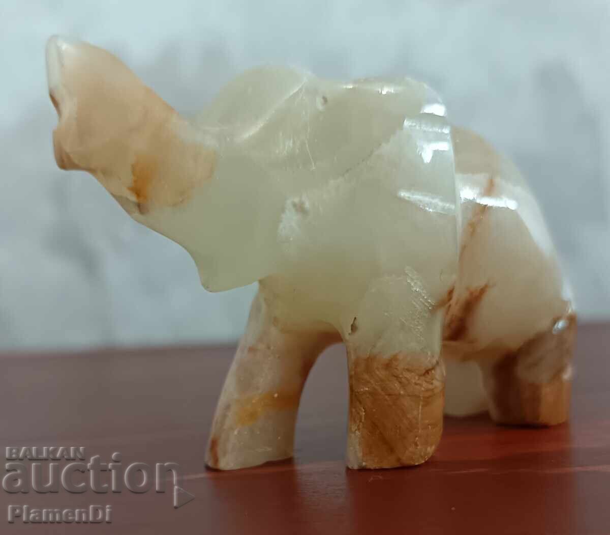 Marble onyx elephant figurine - 7